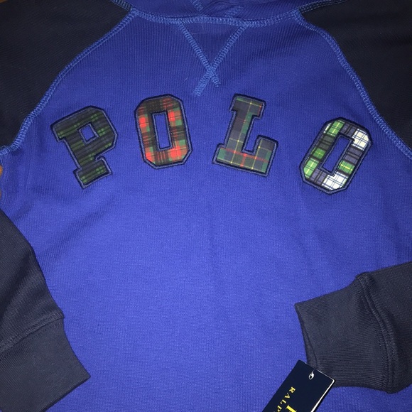 Polo Ralph Lauren Knit Waffle Hooded Thermal Patch - Picture 4 of 5